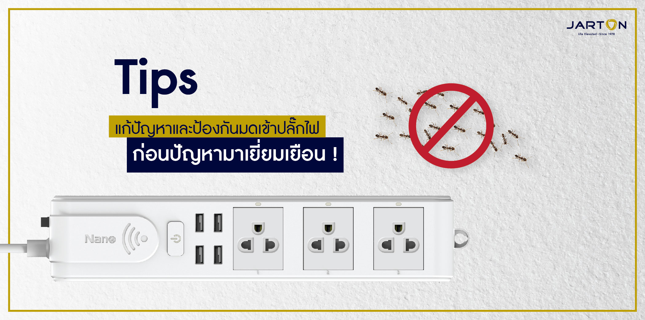 Tips แก้ปัญหาและป้องกันมดเข้าปลั๊กไฟ ก่อนปัญหามาเยี่ยมเยือน